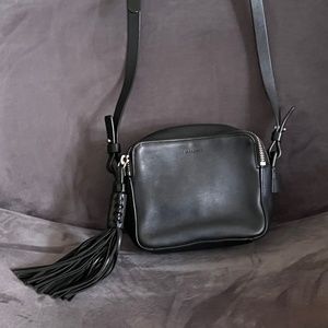 All Saints Black Crossbody Bag with Tassel